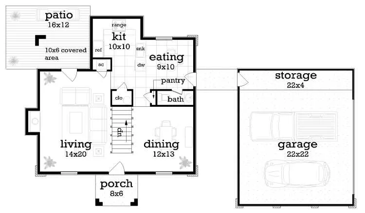 Main Level Floor Plan